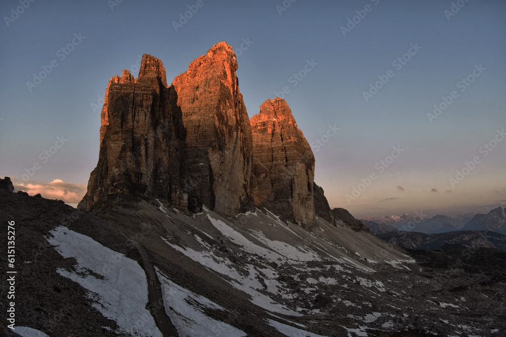 Sunrise on the Tre Cime di Lavaredo