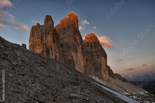 Sunrise on the Tre Cime di Lavaredo