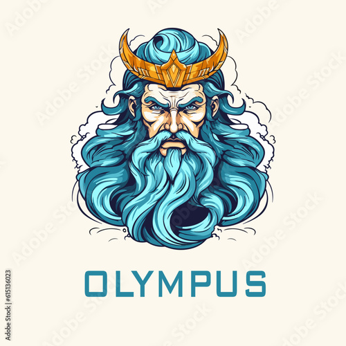 God Olympus logo e-sport vector