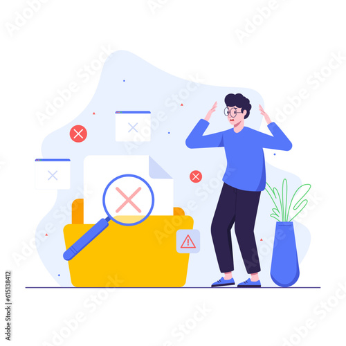 Man in despair over data leak