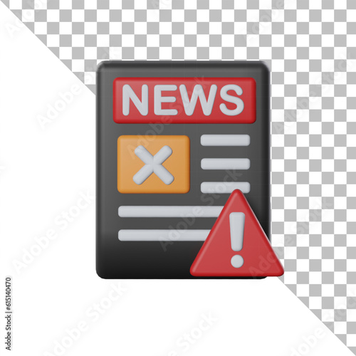 Fake News 3D Illustration