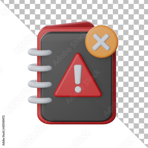 False Report 3D Illustration