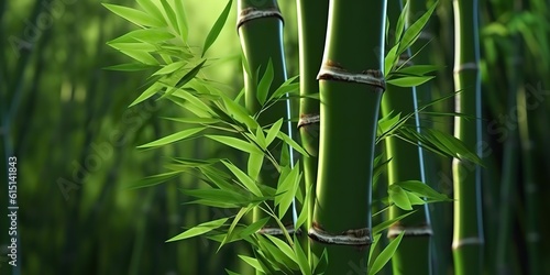 AI Generated. AI Generative. Eco green leaf plant tree bamboo. Asian Japan Chinese culture tradition vibe. Graphic Art