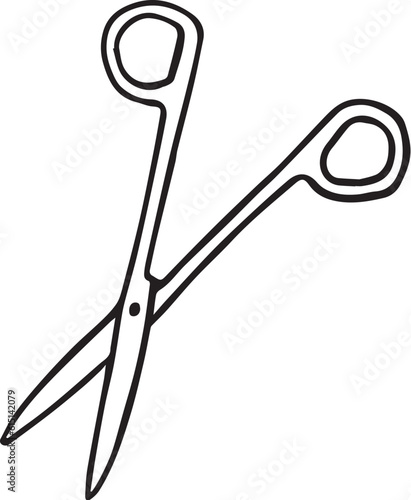 解剖ばさみ線画