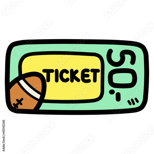 ticket filled outline icon style