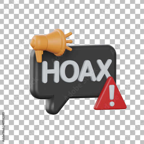 Hoax 3D Illustration