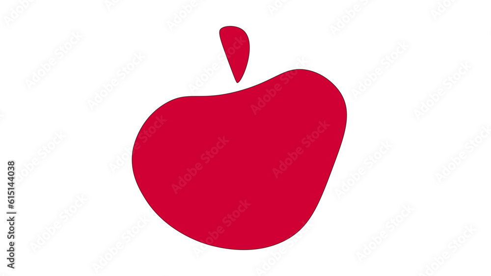 Obraz premium abstract red apple icon 