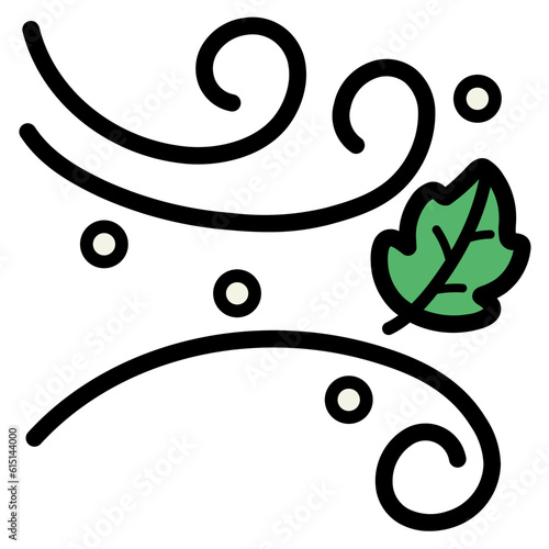 windy filled outline icon style