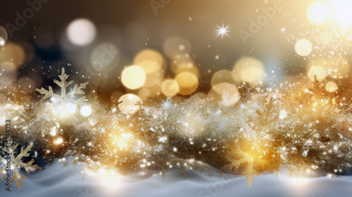 gold Christmas background. Generative ai