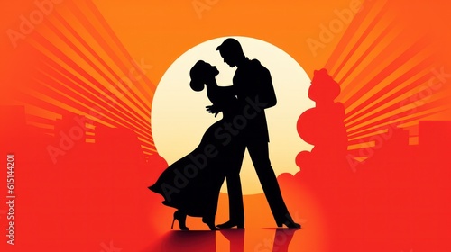 illustration of couple tango