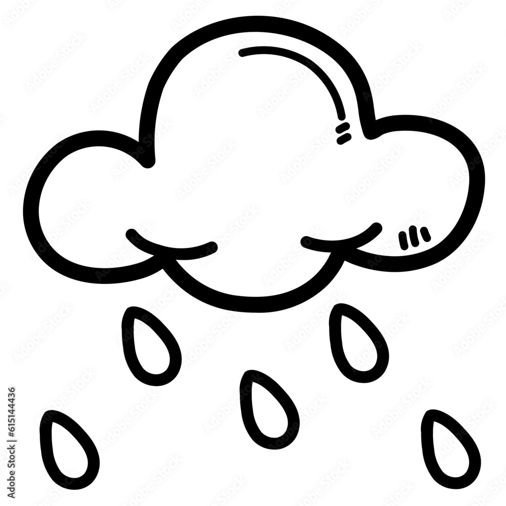 rainy line icon style rainy line icon style