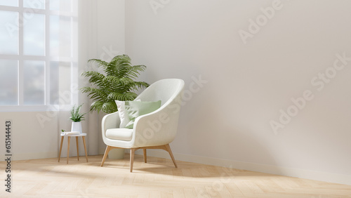 Modern vintage interior of living room - 3D Rendering
