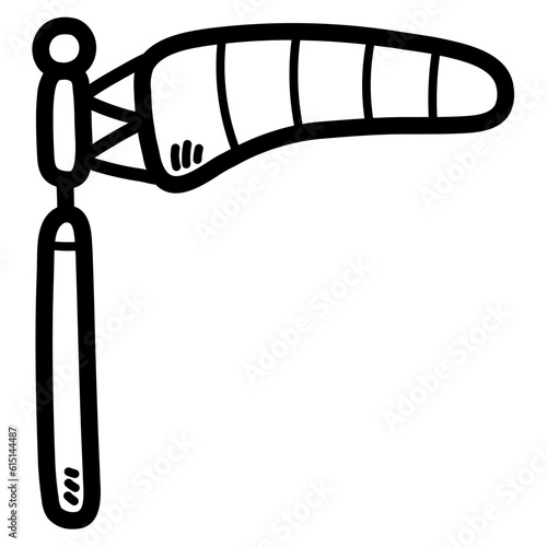 windsock line icon style
