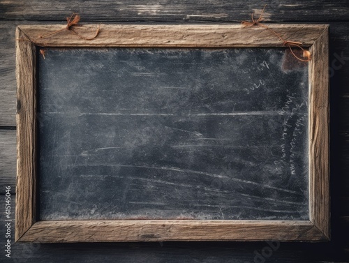 Chalkboard in Rustic Wooden Frame - AI Generated