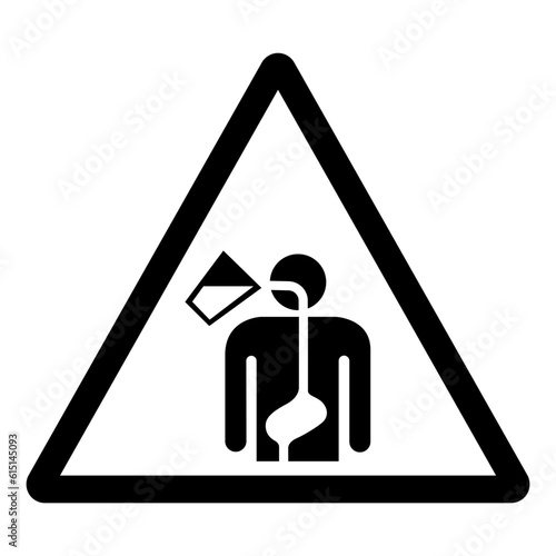 Warning Ingestion Hazard Symbol Sign, Vector Illustration, Isolate On White Background Label. EPS10