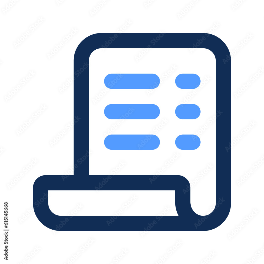 bill outline color icon