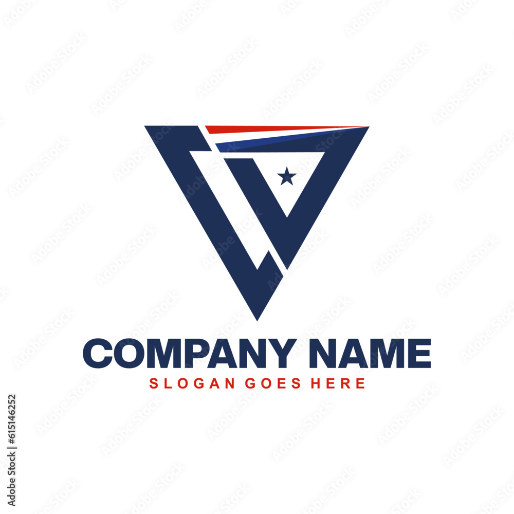 Fototapeta premium CD logo monogram with shield shape design template