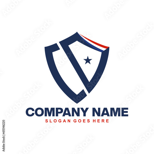 Free Download CD logo monogram with shield shape design template - GFXLoad