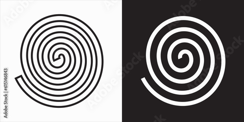 Illustration vector graphics of spiral icon