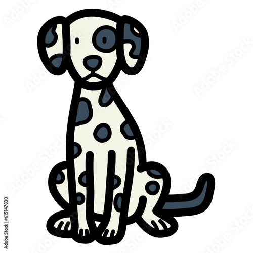 dalmation filled outline icon style