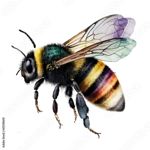 Bee Watercolor Clip art, Watercolor Sublimation Design © Danbamstore