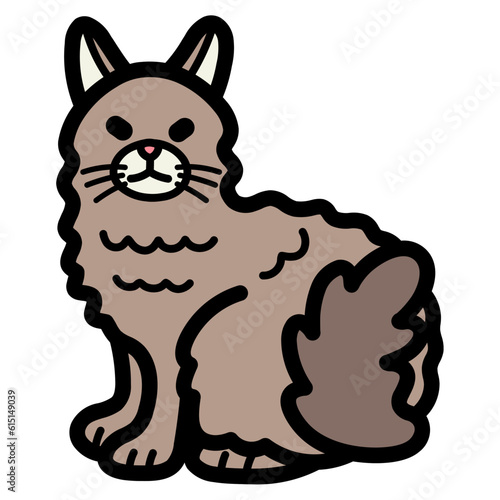 Obraz na plátně laperm filled outline icon style