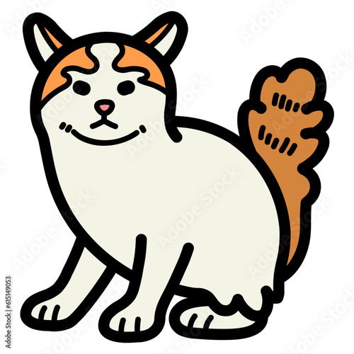Fotografía turkish van filled outline icon style