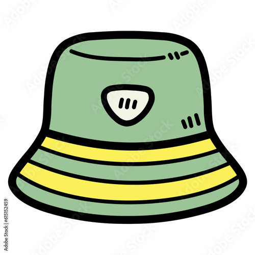 bucket hat filled outline icon style
