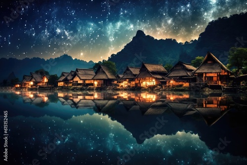 Japanese small village where I want to go one day. I am attracted by its atmosphere and culture. Spend a few days here. Generative AI Technology 