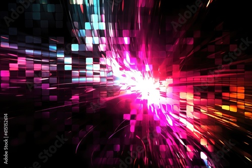 Abstract colorful background wall for photography with cube shapes Generative AI Illustration
