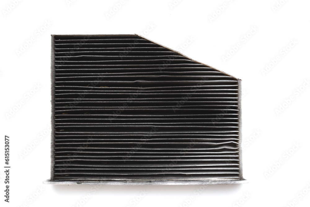 Dirty cabin dust air filter for a car