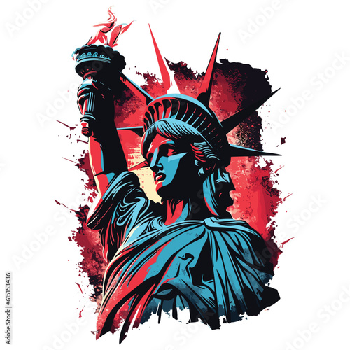 New York liberty statue T-shirt desaign ready to print photo