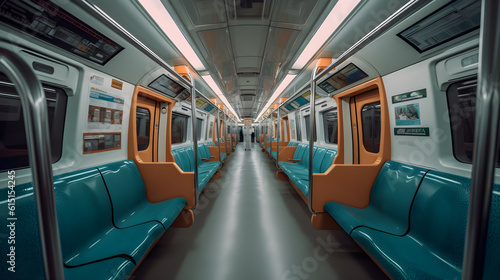 interior mrt train ,commuter line interior ,generative ai