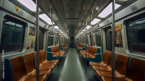 interior mrt train ,commuter line interior ,generative ai