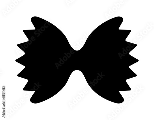 Farfalle pasta dark silhouette