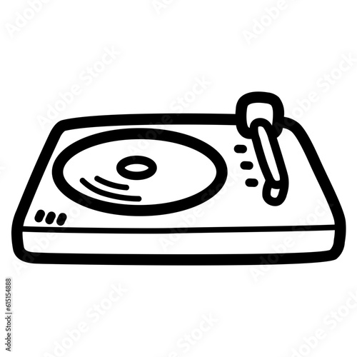 turntable line icon style