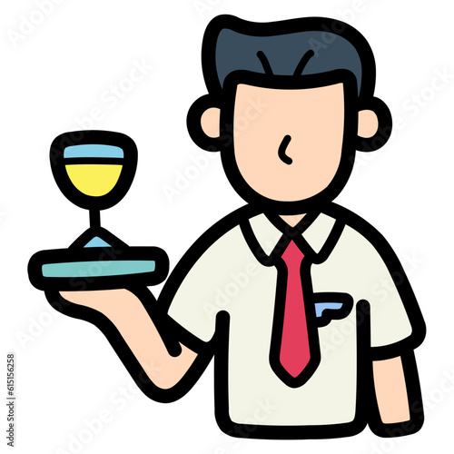 steward filled outline icon style