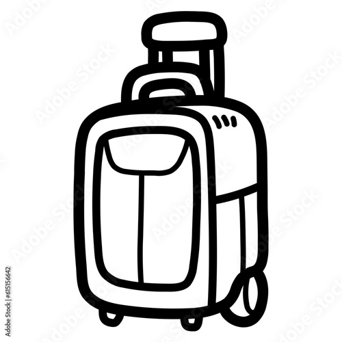 luggage line icon style