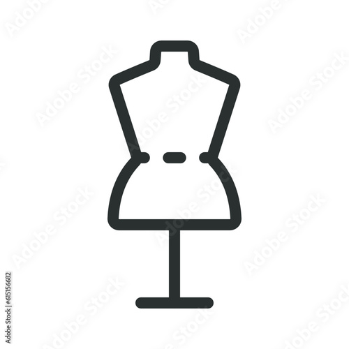 Dummy or mannequin pixel perfect outline icon vector illustration.