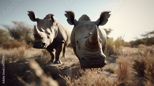 Rhinos in the Wild. Generative AI