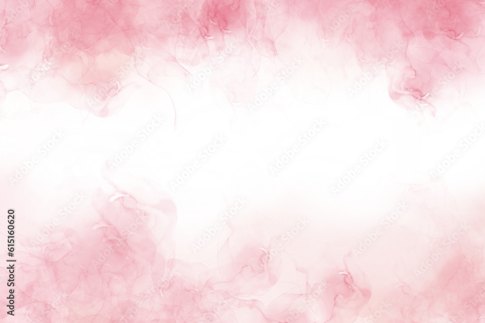 abstract watercolor background with pink color and white space	