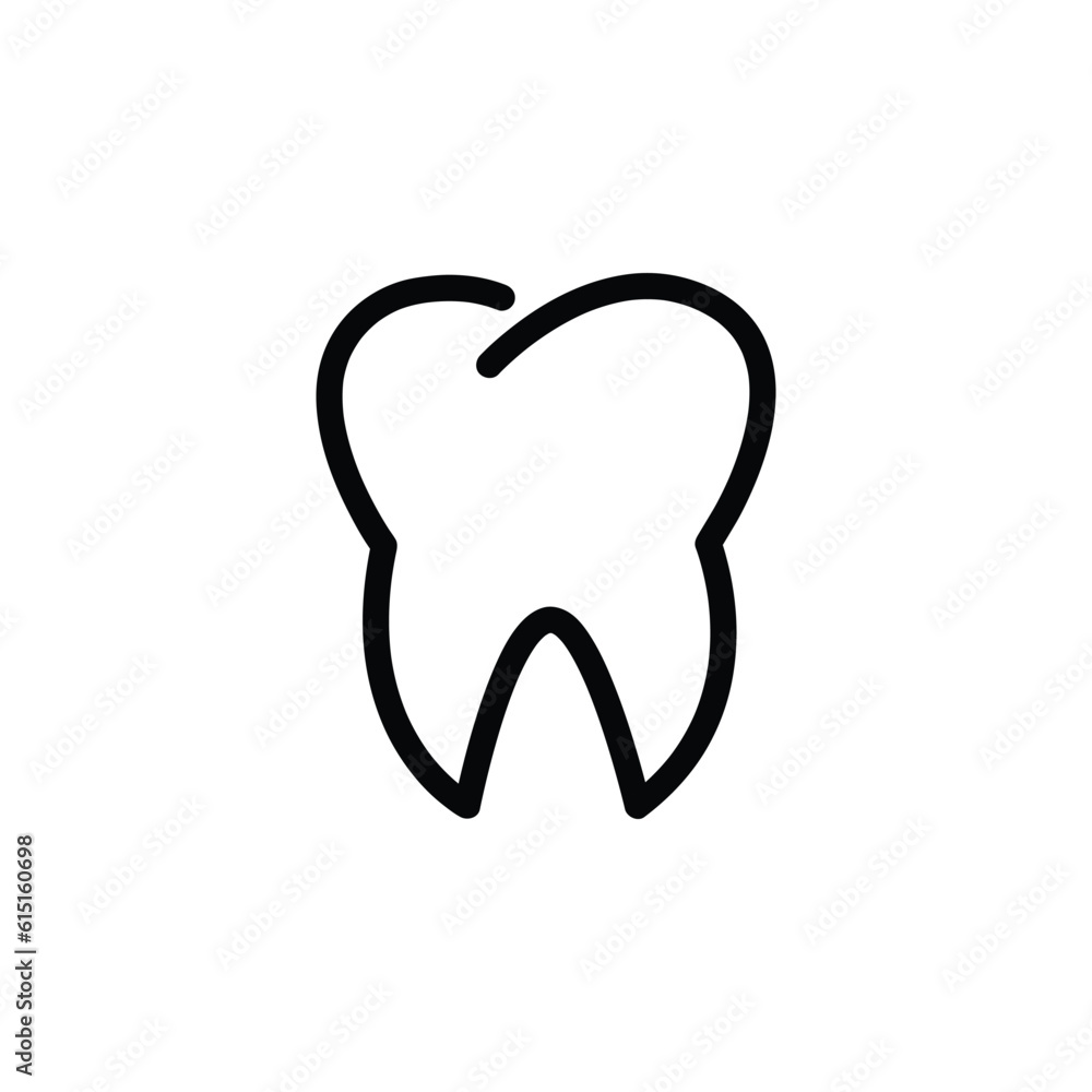 tooth icon on white tooth icon on white