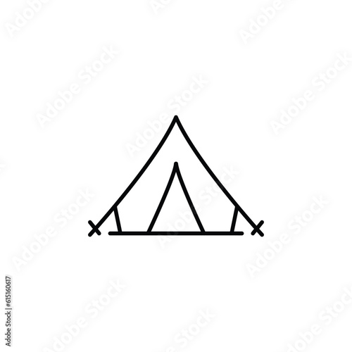 tourist tent line icon, symbol
