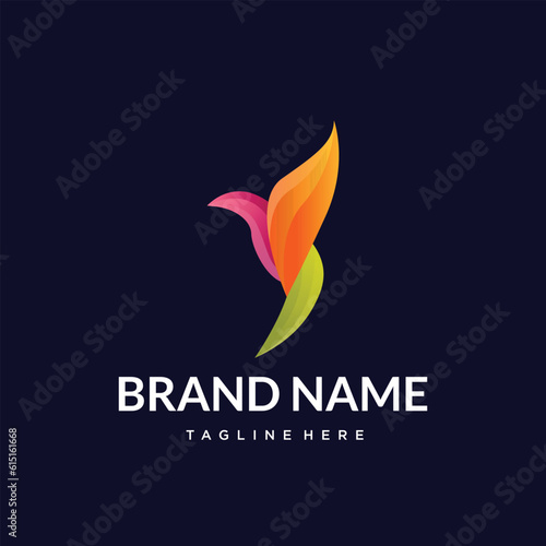 Bird gradient logo design