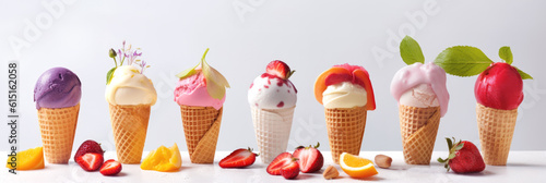 fresh summer Ice cream fruitty