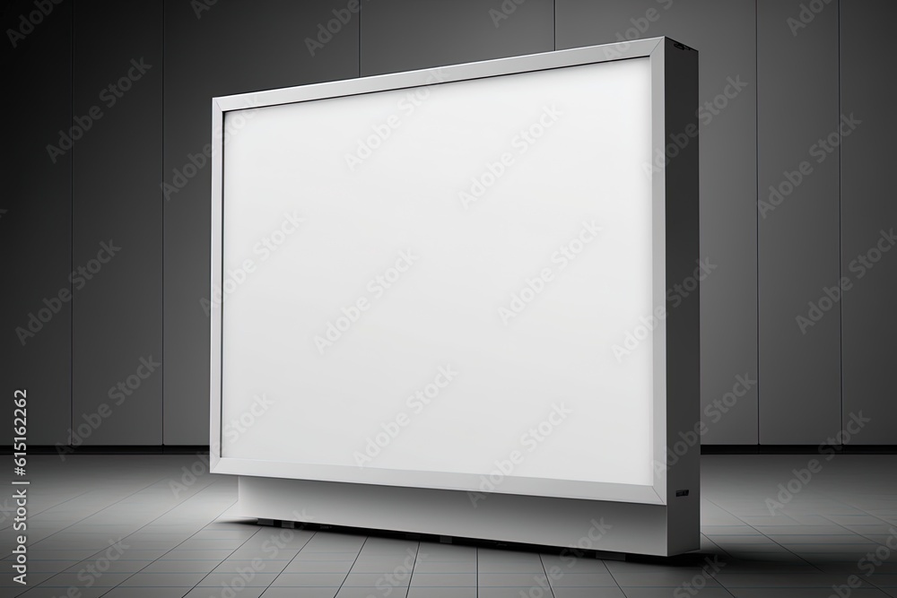 ai generates a blank white billboard mockup ai generates a blank white billboard mockup
