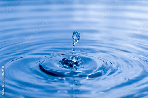 blue drop water , Liquid blue water drop ripple background