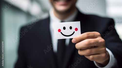 person holding a card