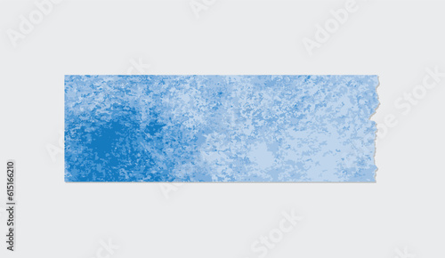 Torn paper edges. Blue ripped paper texture. Watercolor paint paper use for background. Vector illustration.