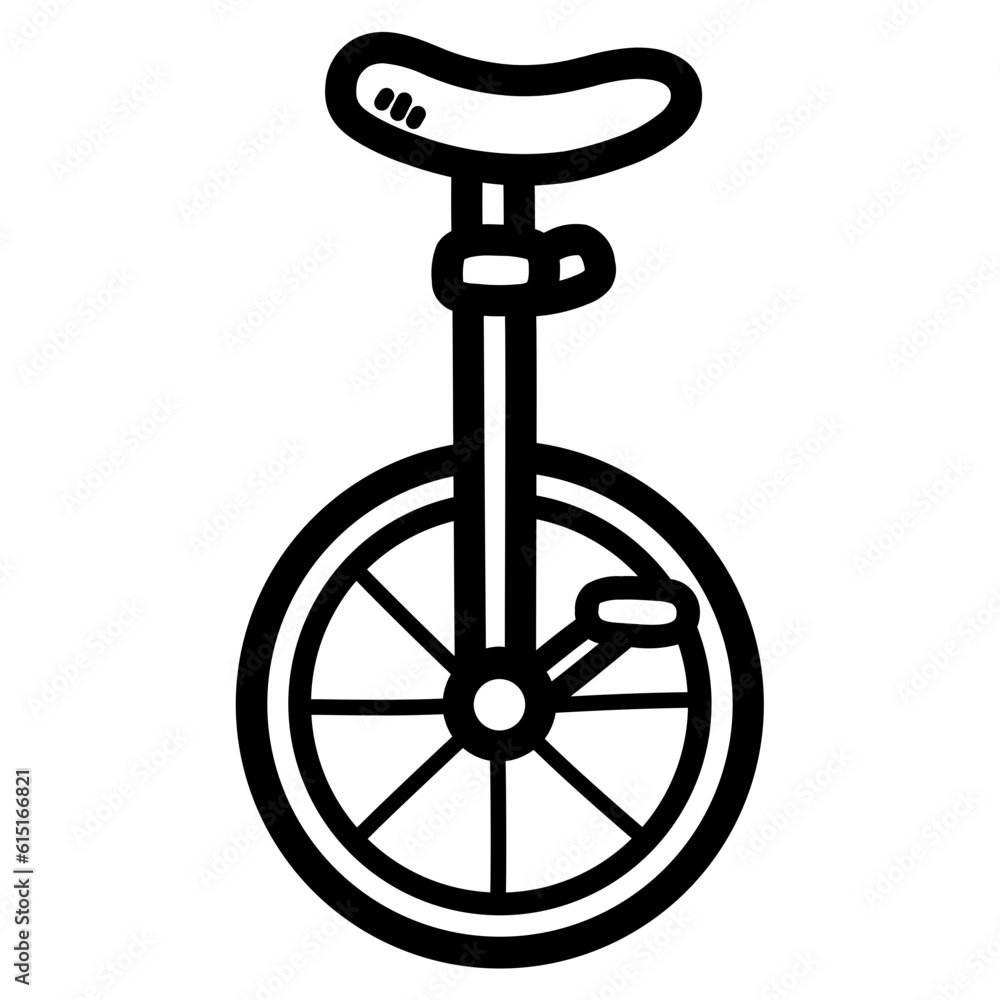 unicycle line icon style unicycle line icon style